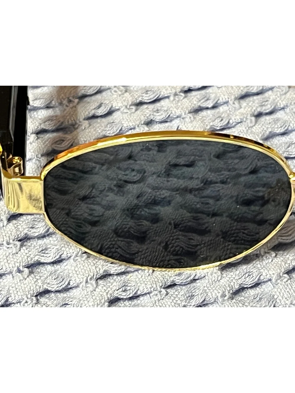 Premium Gold Double Bridge Oval Sunglasses & Gift Box